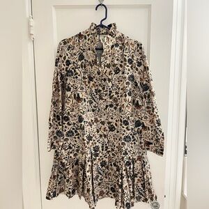 Tuckernuck Cream Floral Long Sleeve Dress